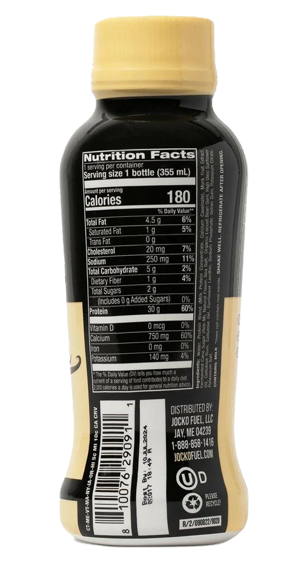 Jocko Fuel Molk Vanilla Protein Shake 12oz 12-Pack — view 2