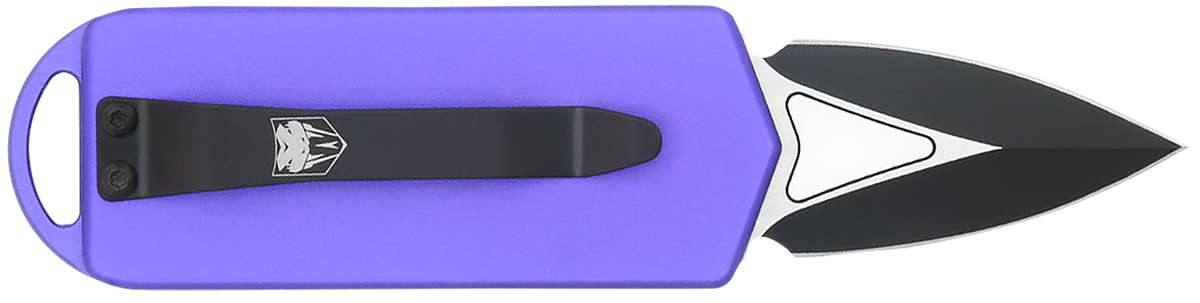 CobraTec Knives ASP 1.94" OTF Dagger D2 Steel Purple Aluminum Handle — view 2