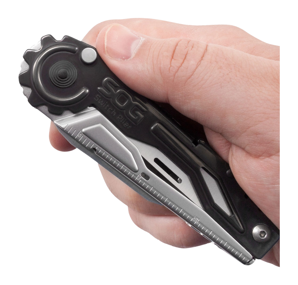 S.O.G SwitchPlier 2.0 12-in-1 Multi-Tool 6.1" Black / Silver Stainless Clam Pack — view 2
