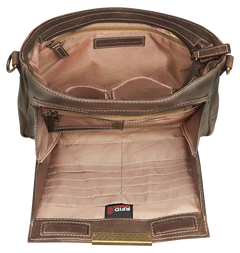 GTM GTM-CZY/98 Slim Crossbody Brown Leather Concealment Purse — view 2