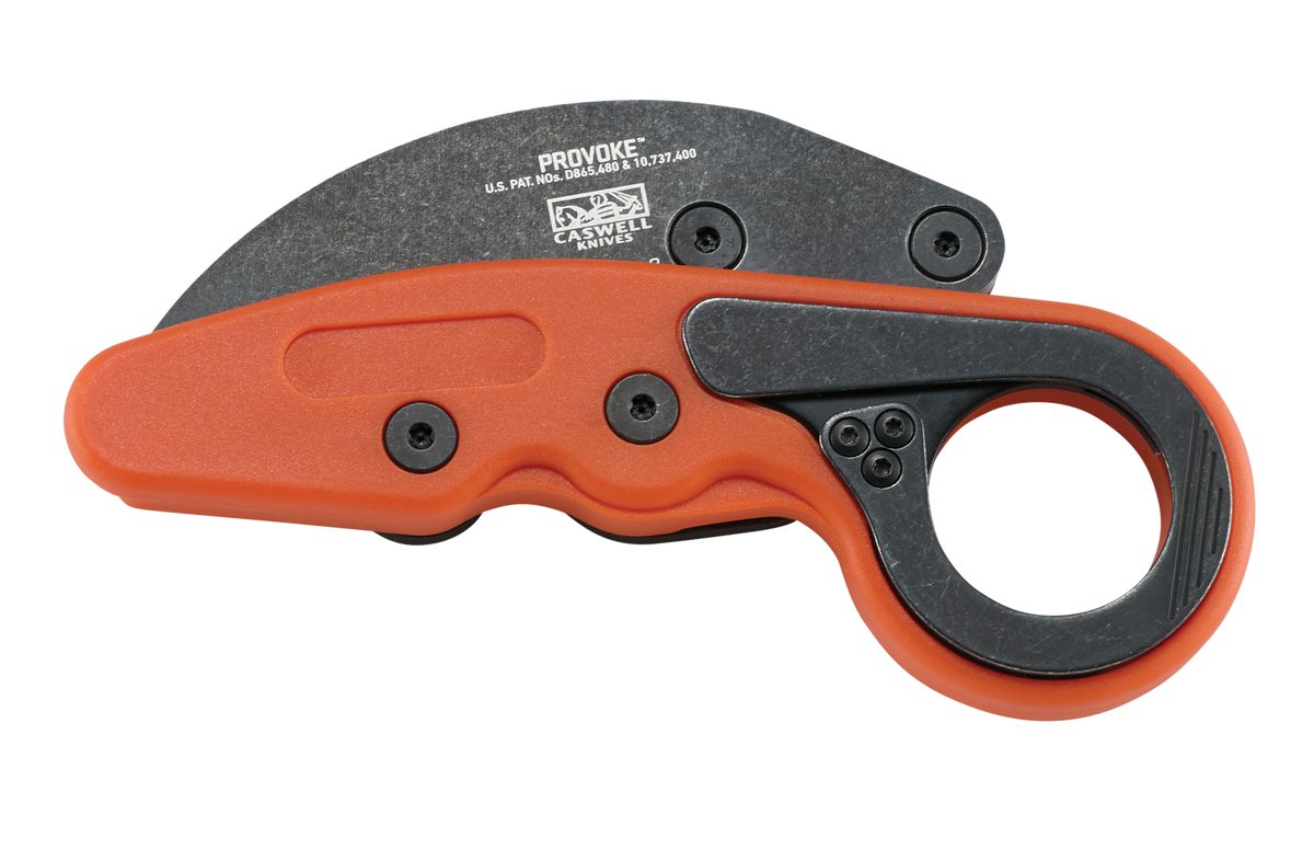 Columbia River 4041O Provoke 2.47" Folding Karambit Plain 1.4116 SS Orange Grivory — view 2