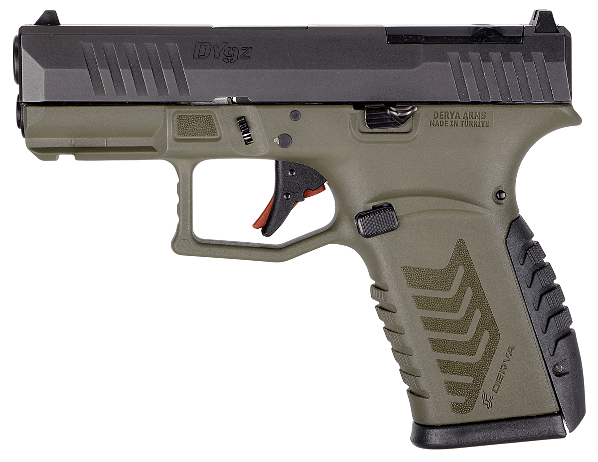 Derya Firearms DY9Z 9mm Luger 3.5" 10+1 Semi-Auto Pistol - OD Green/Black — view 2