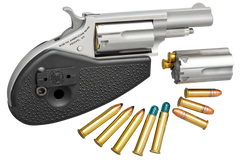 NAA 22MCHG Mini-Revolver 22 LR/22 WMR 1.63" 5rd SAO Stainless Steel, Black Synthetic Holster Grip — view 2