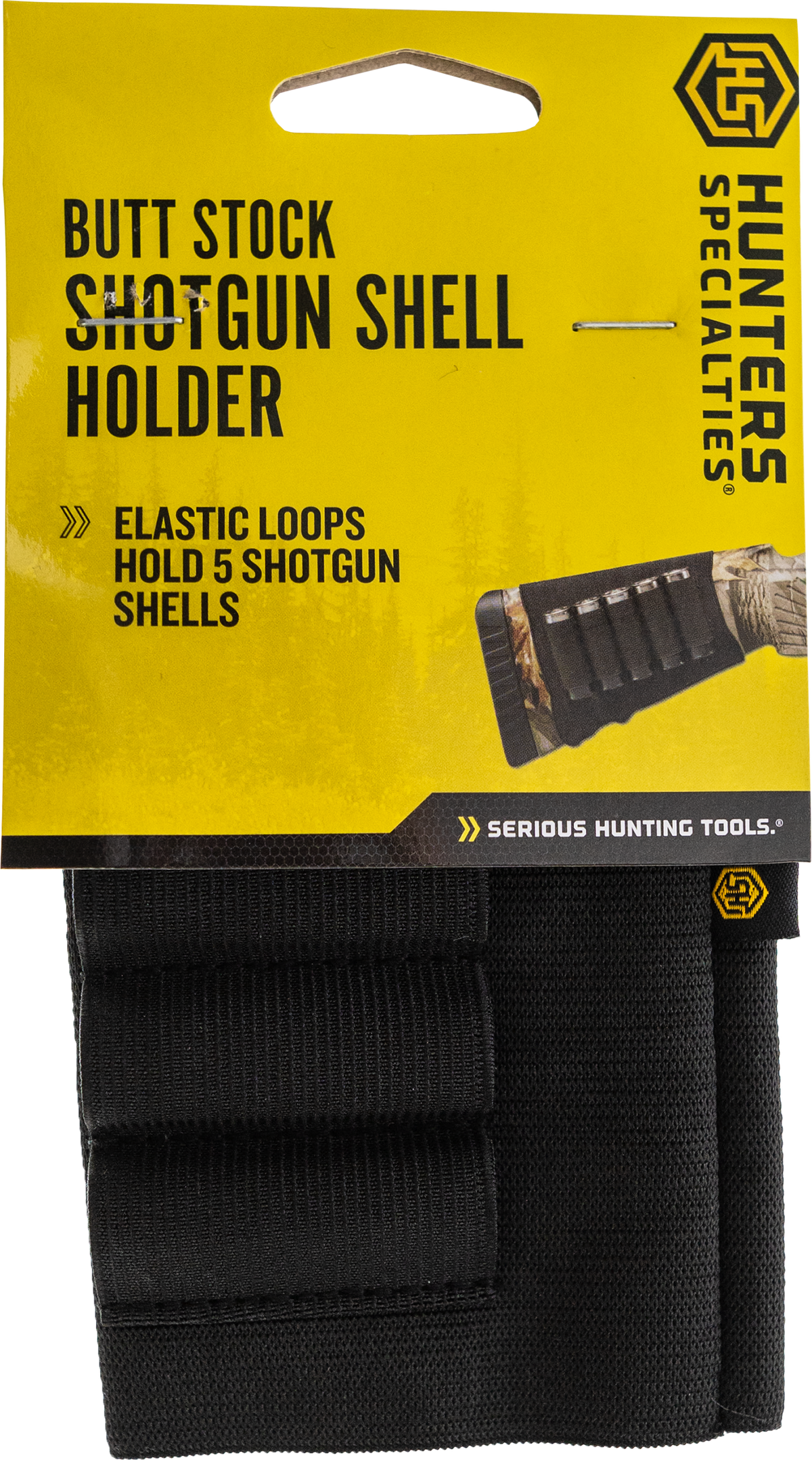 Hunters Specialties 00685 Buttstock Shell Holder Shotgun 5 Rd Black Elastic — view 2