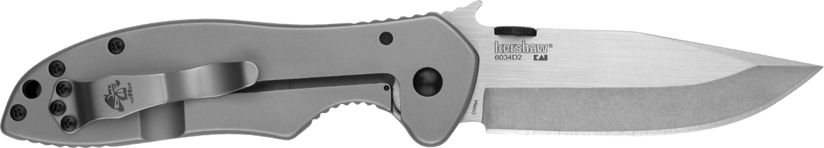 Kershaw CQC-7K 3.25" Folding American Tanto Plain Satin/Stonewashed Knife — view 2