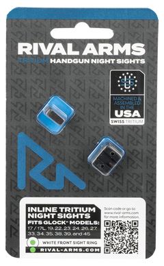 Rival Arms RA4B231G In-Line MOS Night Sights for Glock 17/19 Green Tritium White Outline — view 2