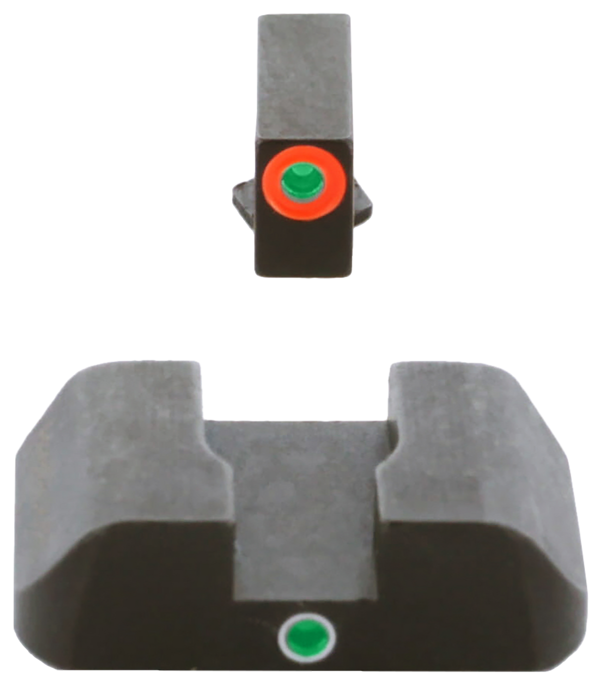AmeriGlo GL201 i-Dot Night Sight Set for Glock - Green Tritium Orange Outline Front, Green Tritium Rear — view 2