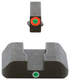 AmeriGlo GL201 i-Dot Night Sight Set for Glock - Green Tritium Orange Outline Front, Green Tritium Rear — view 2