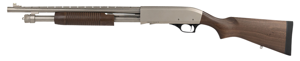 Tokarev USA TX3 HD 12 Gauge 18.50" 3" 5+1 Pump Shotgun - Nickel/Walnut — view 2