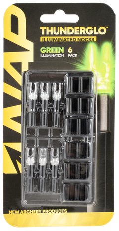 NAP Thunderglo Illuminated Nock Green 6-Pack — view 2
