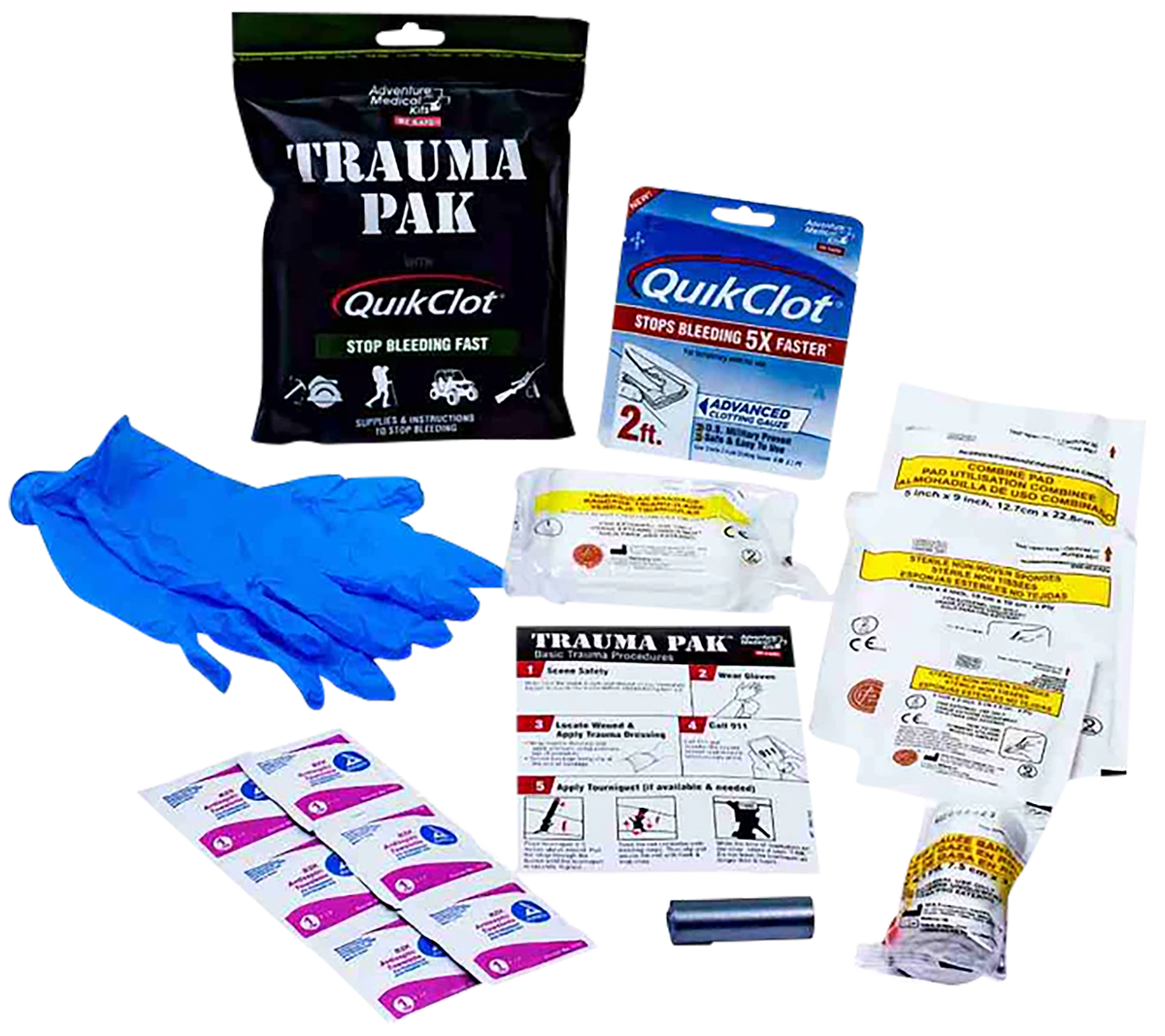 Adventure Medical Kits Trauma Pak with QuikClot 4.4 oz Hemostatic First Aid Kit — view 2