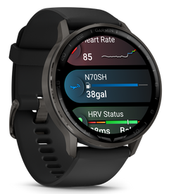 Garmin D2 Air X15 Aviator GPS Smartwatch 45mm AMOLED - Slate Bezel / Black Silicone Band — view 2