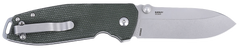 Columbia River CRKT Squid XM 2.95" Folding Plain Stonewashed D2 Steel Blade Green Micarta Handle — view 2