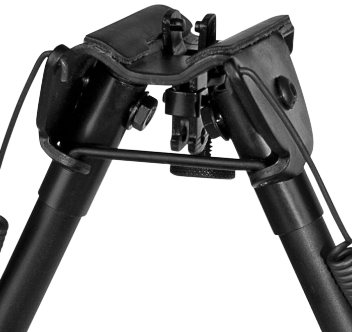 Harris 1A2-L2 Bipod Non-Swivel 9-13" Swivel Stud Rubber Feet - Self-Leveling Legs - Black Steel/Aluminum — view 2