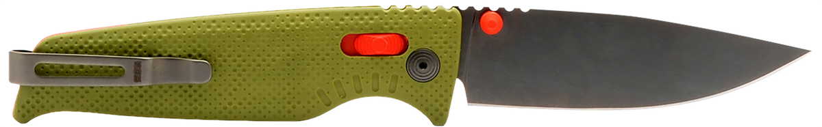 S.O.G Altair XR 3.20" Folding Plain Bead Blasted Cryo CPM 154 SS Blade Field Green w/Stone Blue Accents GRN Handle — view 2