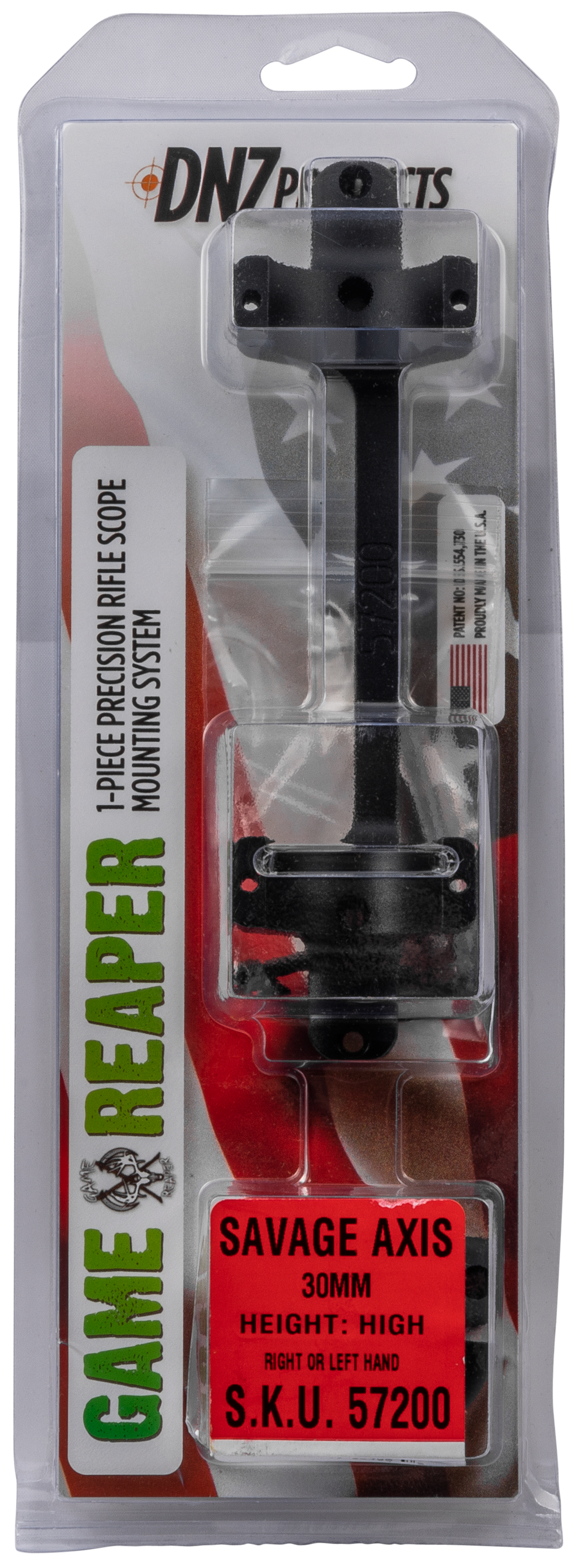DNZ Game Reaper-Savage 30mm High 1-Piece Matte Black Scope Mount & Ring Combo — view 2