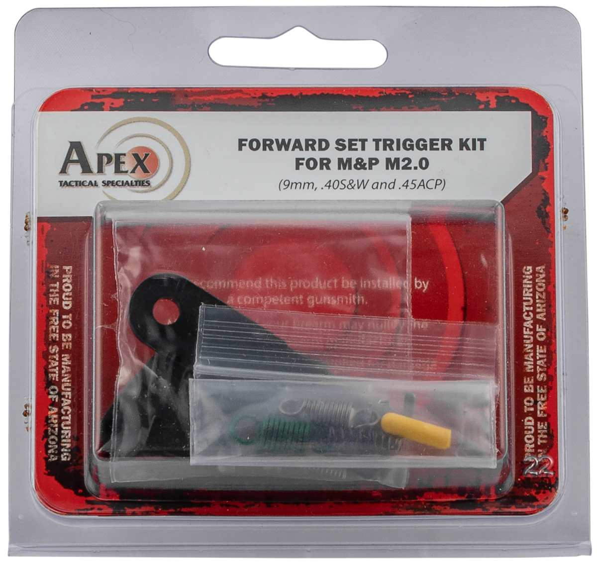 Apex Tactical Specialties 100167 Forward Set Sear & Trigger Kit Curved Trigger 3-4 lbs - S&W M&P 2.0 Right Hand — view 2