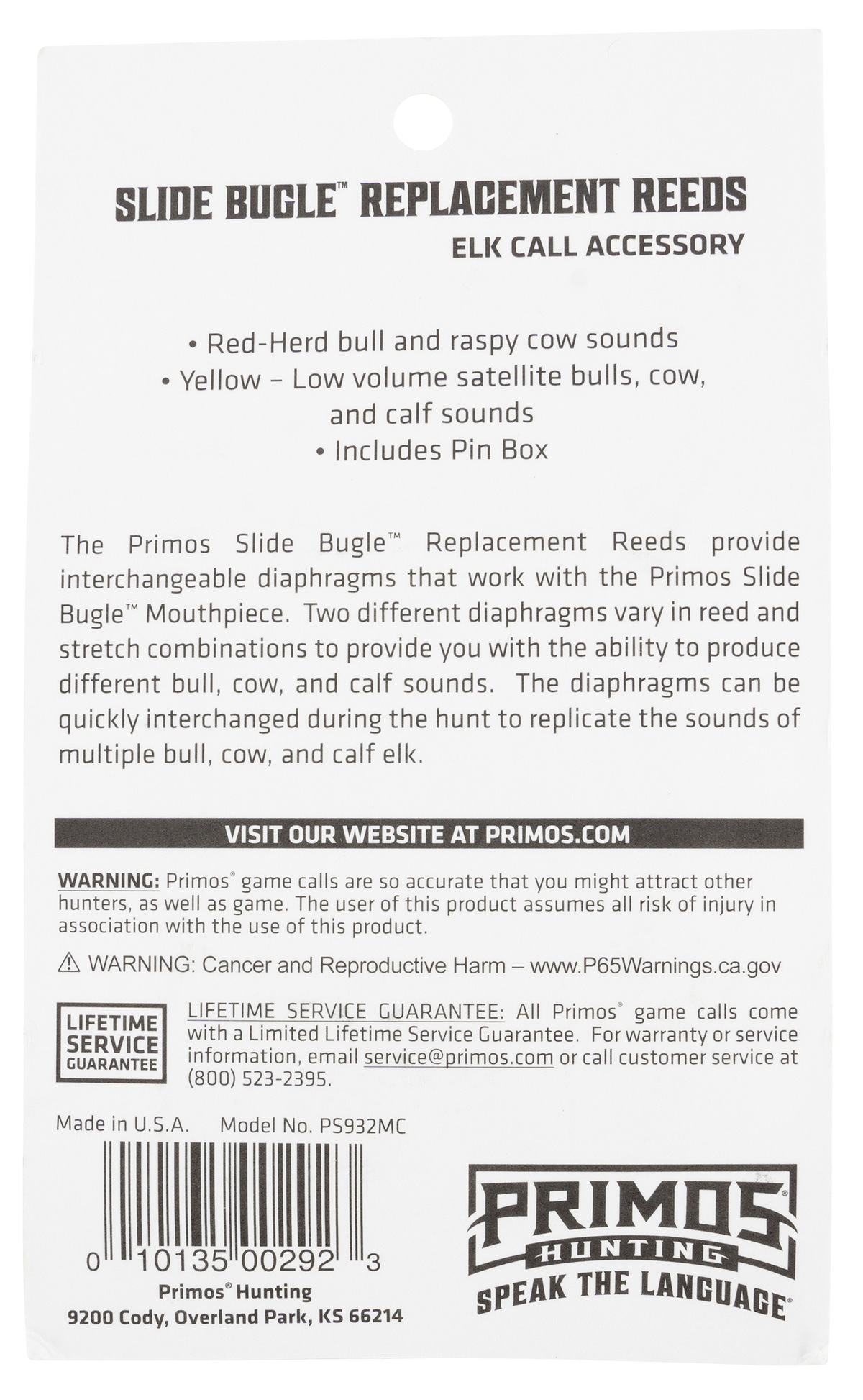 Primos Slide Bugle Replacement Diaphragm Red/Yellow 2 Per Pkg — view 2