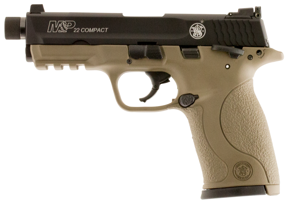 Smith & Wesson M&P 22 Compact 22 LR 3.60" 10+1 Semi-Auto Pistol - FDE Cerakote — view 2