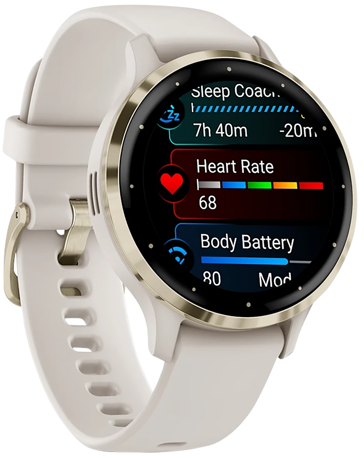 Garmin Venu 3S 41mm AMOLED GPS Smartwatch Soft Gold Ivory — view 2