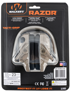 Walkers Game Ear Razor Tacti-Grip 23 dB Over the Head Electronic Muff - Flat Dark Earth — view 2