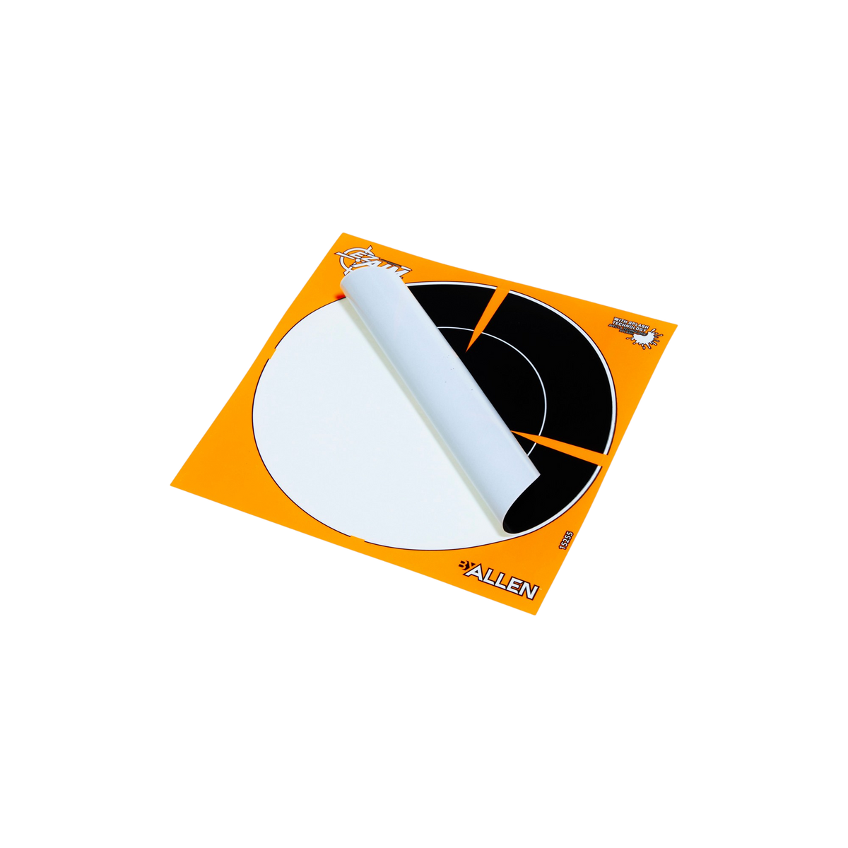 Allen EZ Aim Splash 6" Bullseye Reactive Adhesive Target Black/Orange 12-Pack — view 2