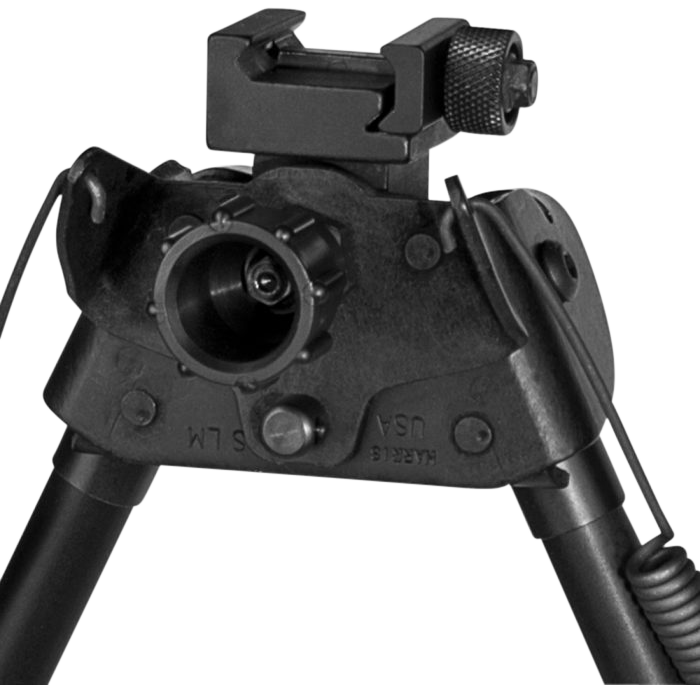 Harris S-LMP Swivel Bipod Picatinny 9-13" Black Steel/Aluminum - Notched Legs, Rubber Feet — view 2