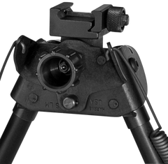 Harris S-LMP Swivel Bipod Picatinny 9-13" Black Steel/Aluminum - Notched Legs, Rubber Feet — view 2