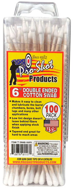 Pro-Shot Cotton Cleaning Swab Double Ended 6 in 100 Ct — view 2