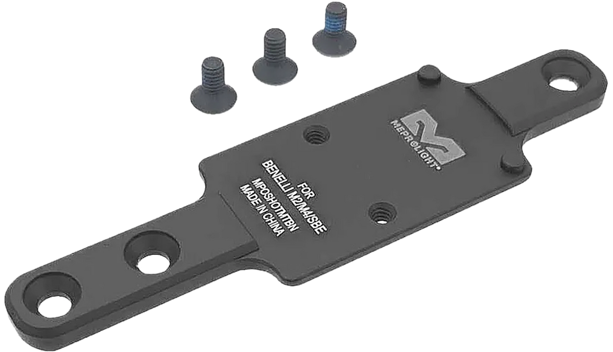 Meprolight USA Optics Plate Benelli M2/M4/SBE RMR Footprint Matte Black Aluminum — view 2