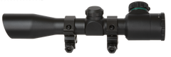 TruGlo 4x32mm Compact Crossbow Scope Illuminated Red/Green BDC Reticle - Black Matte w/ Rings — view 2