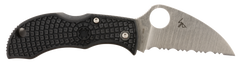 Spyderco Manbug 1.91" Wharncliffe Serrated VG-10 TiCN Black FRN Folding Knife — view 2