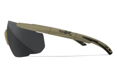 Wiley X Saber Advanced 308T Smoke Gray/Clear/Light Rust Polycarbonate Matte Tan Frame Safety Glasses — view 2