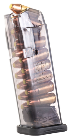ETS Group SMKGLK19 Pistol Mag 15rd 9mm Luger for Glock 19/26/49 - Smoke Polymer — view 2