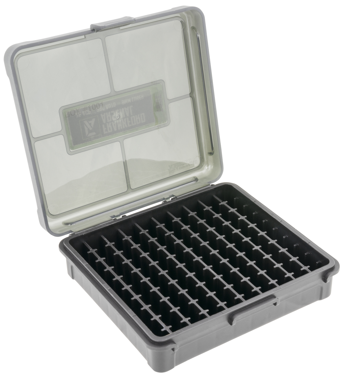 Frankford Arsenal Hinge-Top Ammo Box 9mm/380 ACP/25 ACP 100rd Polymer Black — view 2
