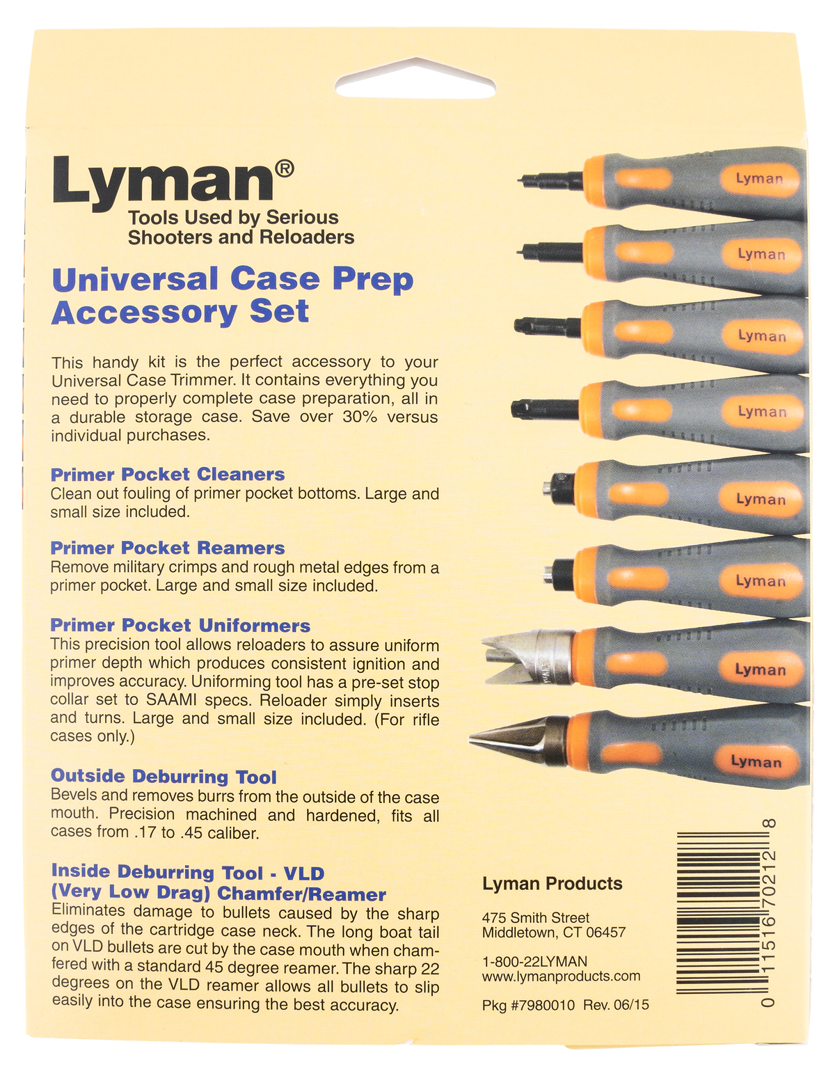 Lyman Universal Case Prep Accessory Tool Set Multi-Caliber 8-Piece — view 2