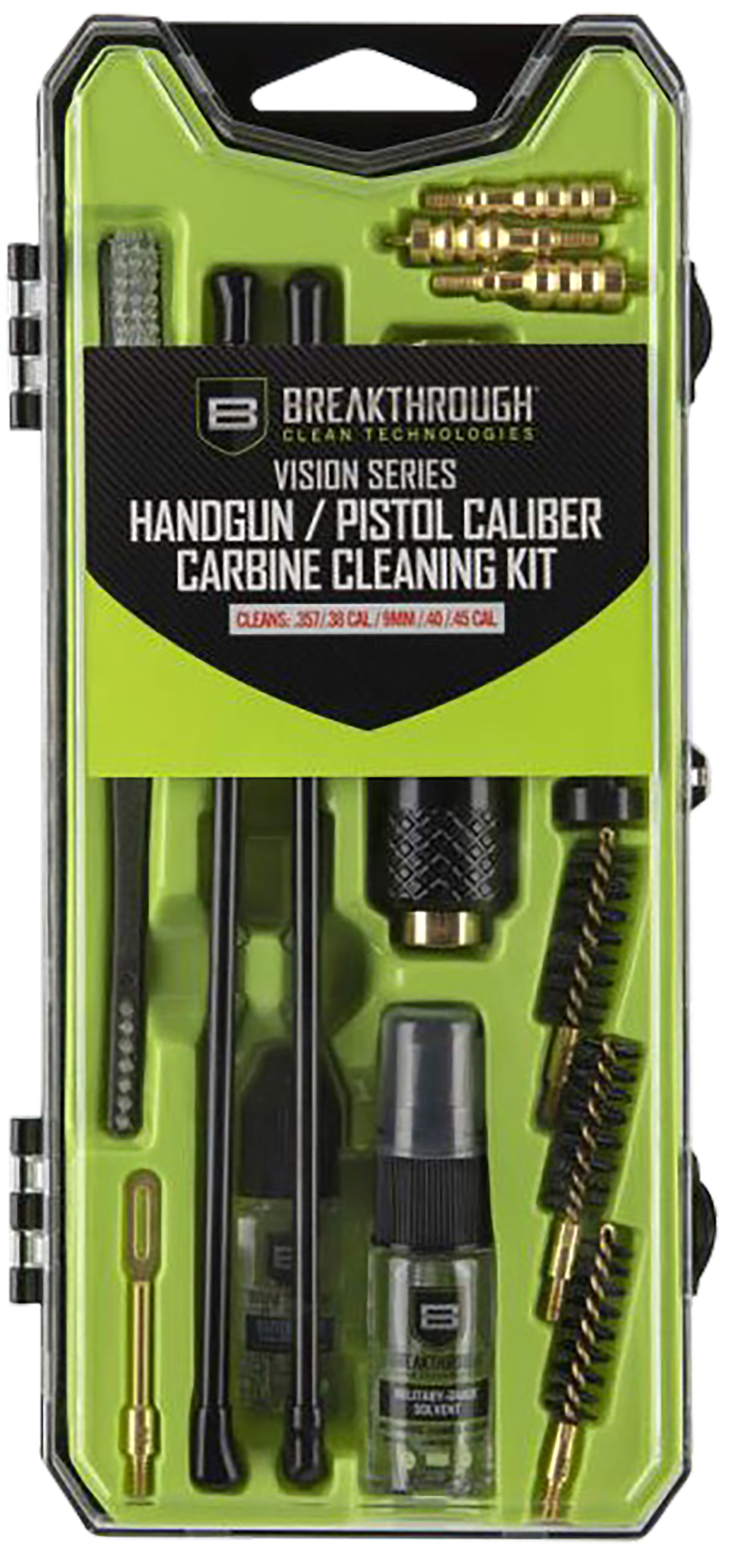 Breakthrough Clean Vision Series 9mm-.45 Cal 15-Pc Pistol Caliber Carbine Cleaning Kit — view 2