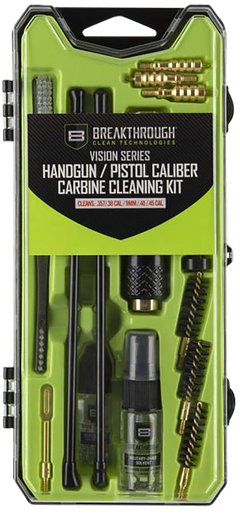 Breakthrough Clean Vision Series 9mm-.45 Cal 15-Pc Pistol Caliber Carbine Cleaning Kit — view 2