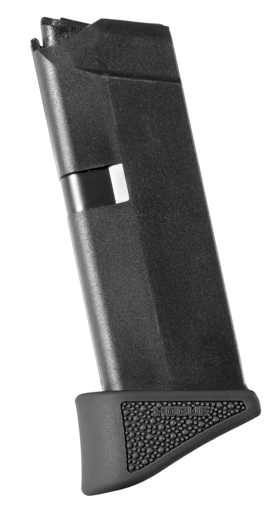 Hogue 18220 Grip Extension Base Pad - Glock 42 6-Rd Magazine - Black Overmolded Rubber — view 2