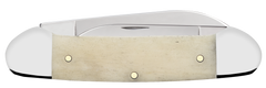 Case Canoe 11023 3.63" Folding Pocket Knife 2-Blade Pen/Spear Plain Edge Smooth Natural Bone — view 2