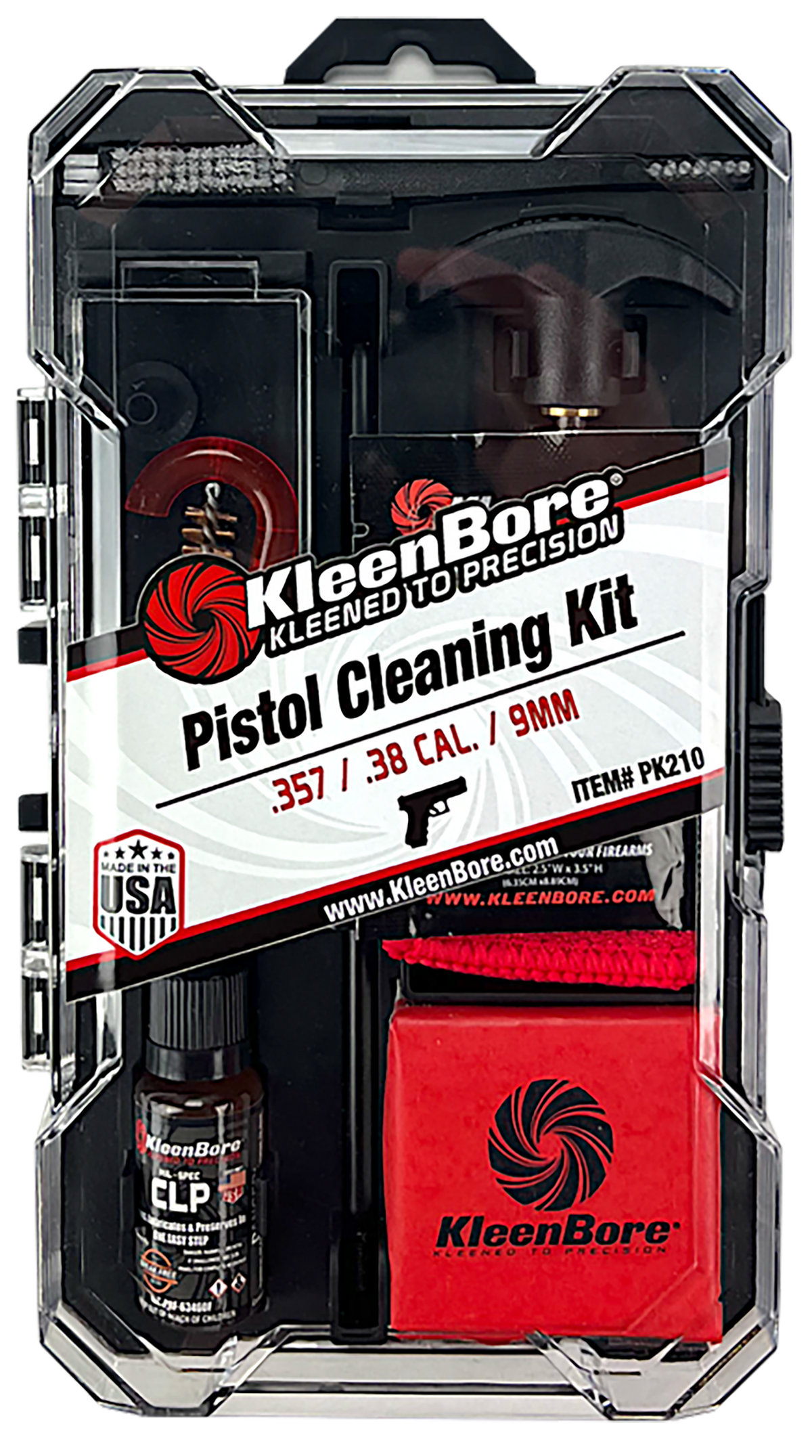 Kleen-Bore PK210 Classic Cleaning Kit .38/.357/9mm Handgun — view 2