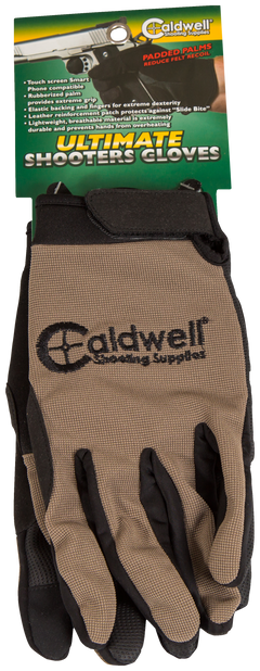 Caldwell Ultimate Shooting Gloves Tan Small/Medium Velcro — view 2