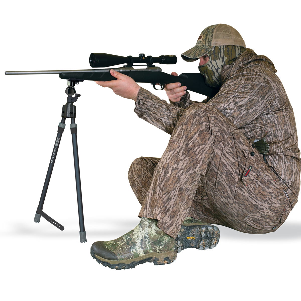 Primos Trigger Stick Medium Bipod 21.50"-40" Black - Spartan Magnetic — view 2