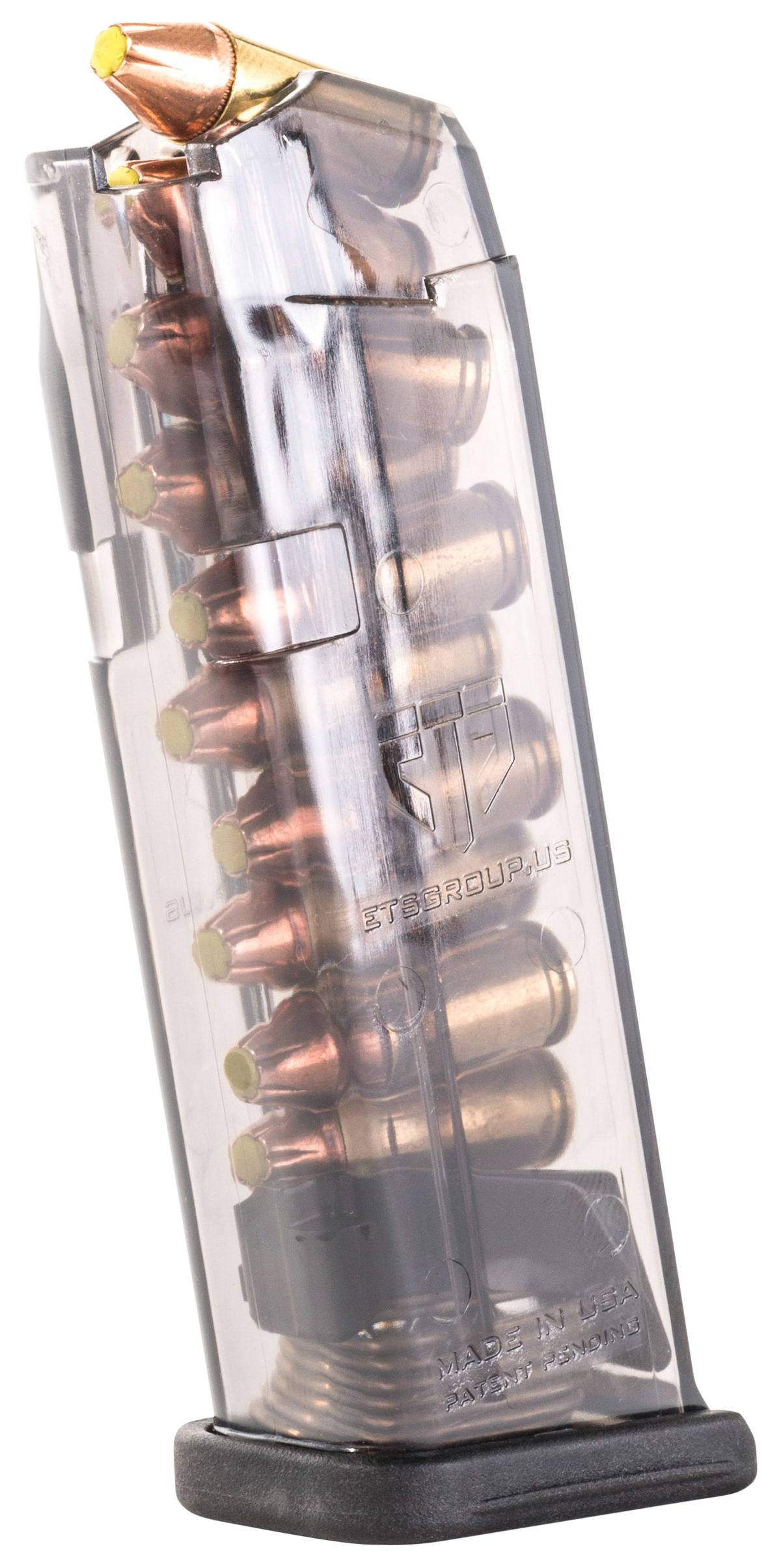 ETS Group SMKGLK1910 9mm Luger 10-Rd Limited Pistol Magazine for Glock 19/26 - Smoke Polymer — view 2