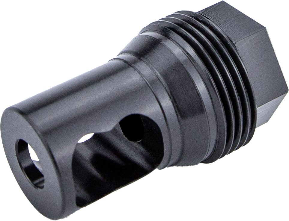 KGM Suppressors R50T Taper Muzzle Brake M25x1.5 Black Nitride Steel — view 2