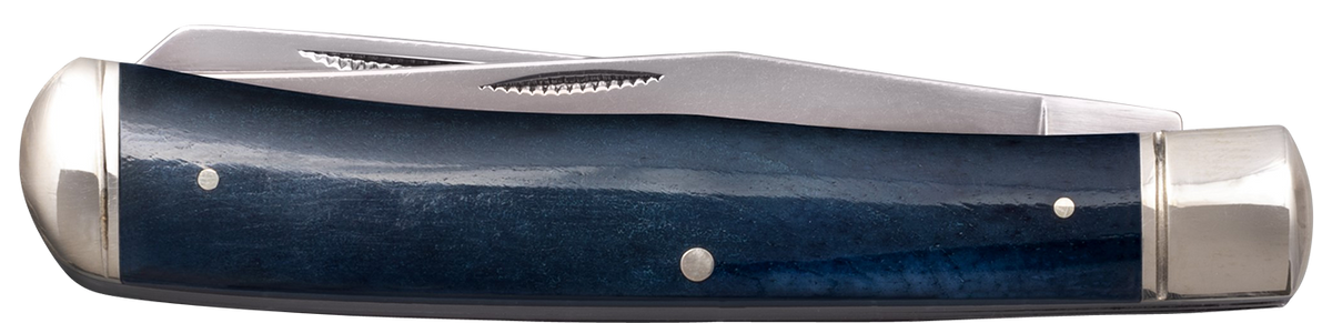 Cold Steel Trapper 3" Folding Clip/Spey Plain 8Cr13MoV SS Dark Blue Bone Handle — view 2