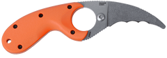 Columbia River CRKT Bear Claw 2.39" Fixed Hawkbill Veff Serrated AUS-8A Stonewashed Blaze Orange GRN — view 2