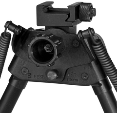 Harris S-BR2P Swivel Bipod Picatinny 6-9" Black Steel/Aluminum - Self-Leveling Legs, Rubber Feet — view 2