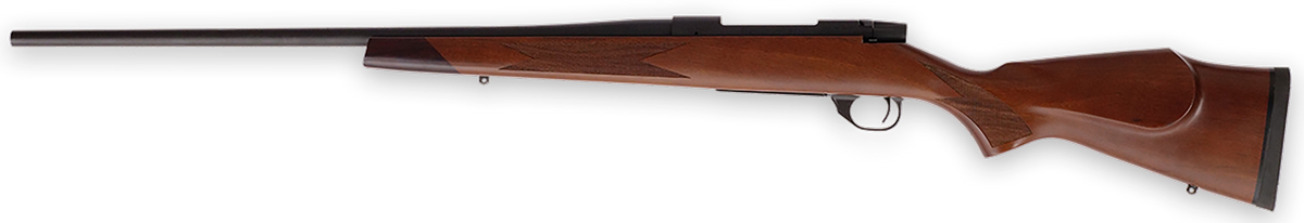 Weatherby Vanguard Sporter 243 Win 22" 4+1 Bolt Action Rifle - Threaded Barrel, Walnut Monte Carlo Stock — view 2