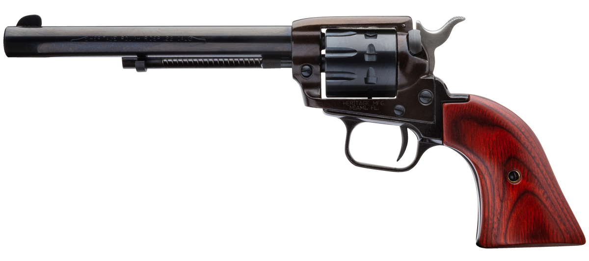 Heritage Mfg Rough Rider 22 LR/22 WMR 9-Shot 6.5" SAO Revolver - Black/Cocobolo — view 2